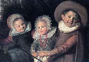 Three Children with a Goat